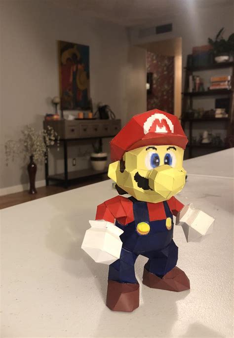 Just Made A Papercraft Model Of Mario From Mario 64 So To