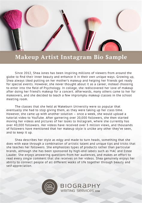 Makeup Artist Instagram Bio Examples Instagram Makeup Artist Makeup