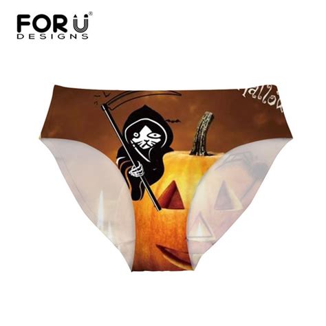 Forudesigns Women Panties Sexy Mid Rise Halloween Theme Wholesale Drop