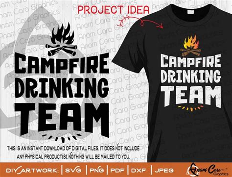 Download Campfire Drinking Team SVG Cut or Print DIY Art Camper RV ...