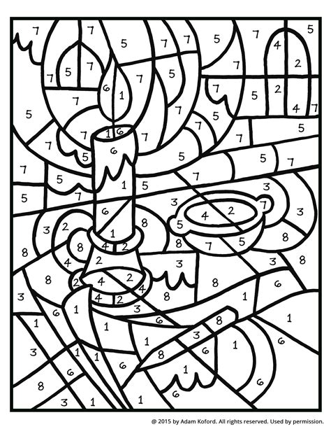 Color By Number Coloring Pages For Adults Updated