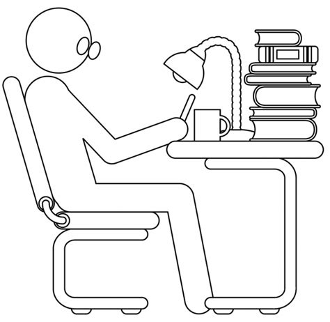 Student Desk Coloring Page Colouringpages