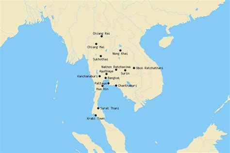15 Best Cities To Visit In Thailand Map Touropia