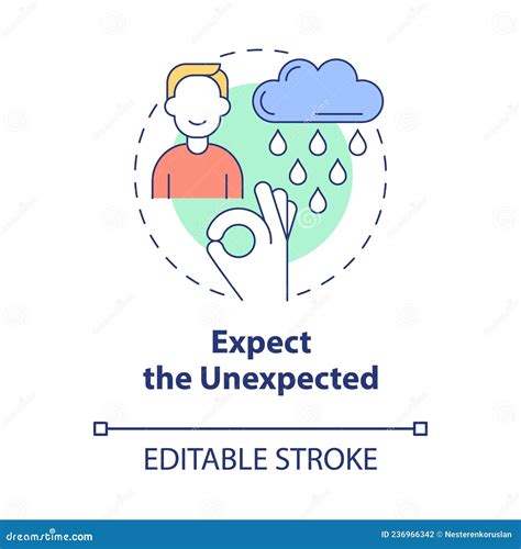 Expect Unexpected Concept Icon Stock Vector Illustration Of Think