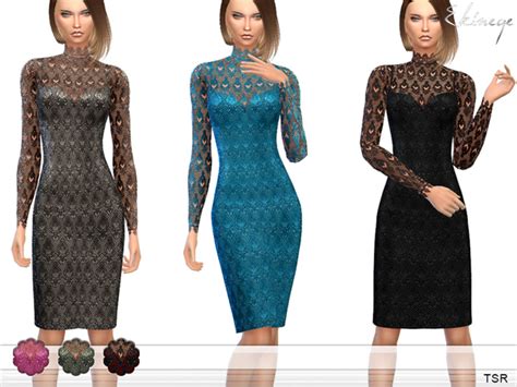 The Sims Resource Lace And Tulle Dress By Ekinege Sims 4 Downloads