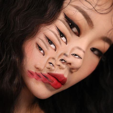 ≡ Artist Dain Yoon Dazzles With Trippy Optical Illusion Face Makeup