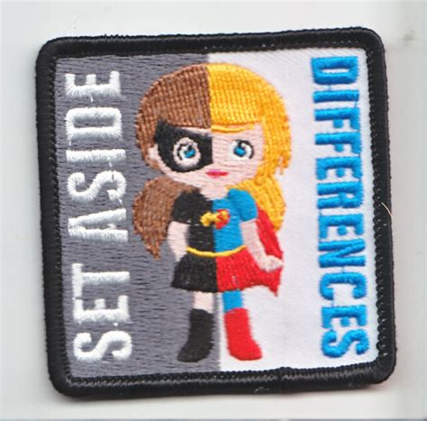 Girl Scout Fun Badge Patch~set Aside Differences Super Heroes Ebay
