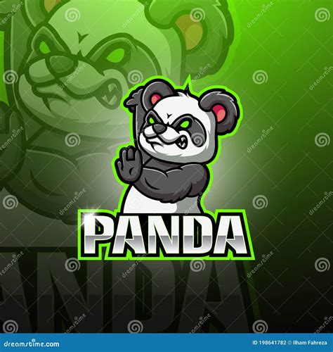 Panda Esport Mascot Logo Design Stock Vector Illustration Of Gamer