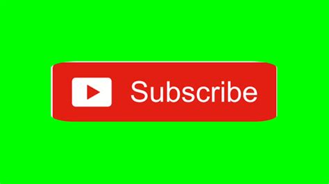 Animated Subscribe Button Green Screen And Like Button Youtube