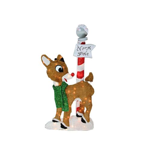 Favorite add to rudolph the red nose reindeer yard sign 3ft tall cookiescutouts. Product Works 32 in. Christmas Pre-Lit 2-D Rudolph the Red ...