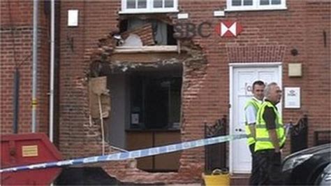 Reepham Hsbc Gaping Hole In Wall After Bank Raid Bbc News