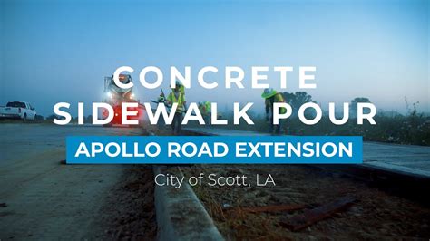 Concrete Sidewalk Pour Apollo Road Extension City Of Scott