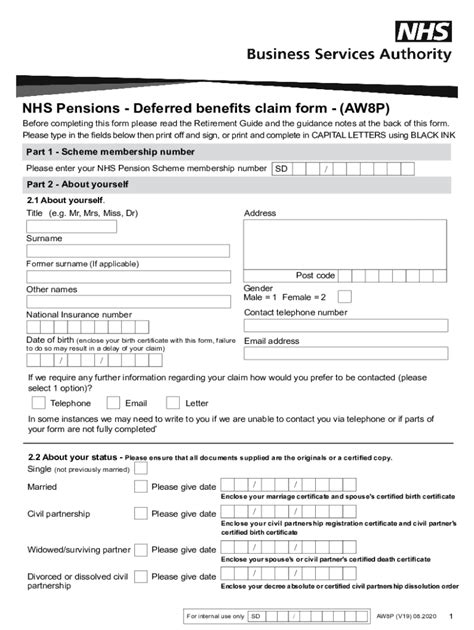 Form Uk Nhs Aw P Fill Online Printable Fillable Blank Free