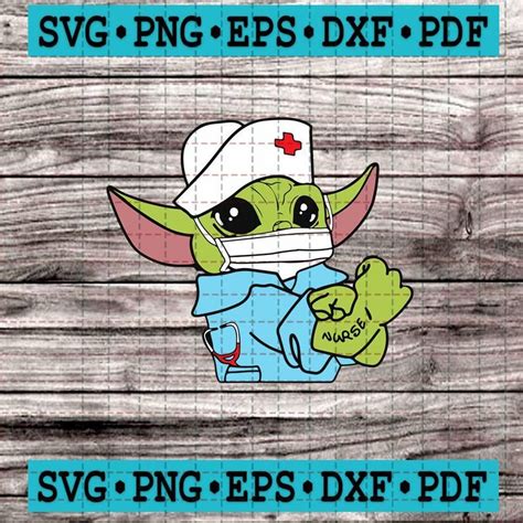Baby Yoda Nurse Svg Star Wars Svg Baby Yoda Svg Star Wars Party Svg