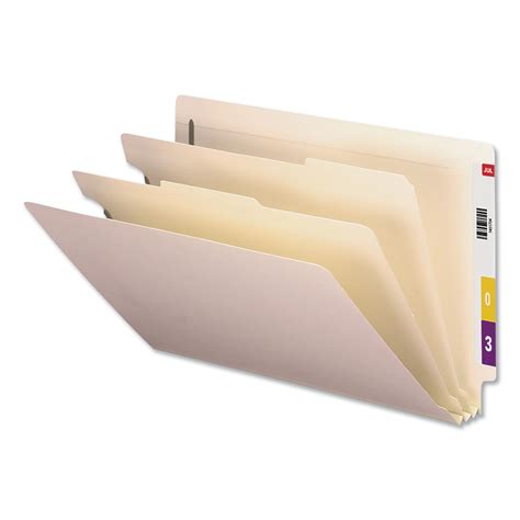 Six Section Manila End Tab Classification Folders 2 Dividers Legal