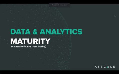 Data Analytics Maturity Workshop Series Modules AtScale A Big Data Maturity Model For