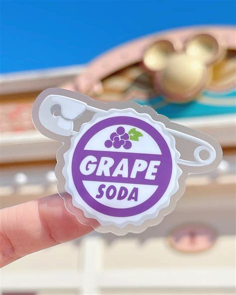 Grape Soda Pin Hidden Mickey Transparent Laptop Sticker Pixar Etsy