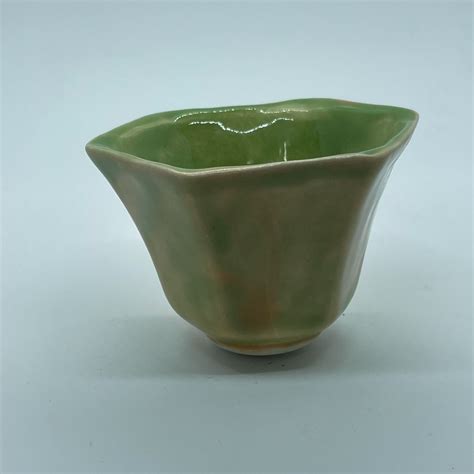 35039 Tulip Tea Cup With Amaco Celadon Glaze Tea Cups Celadon Amaco