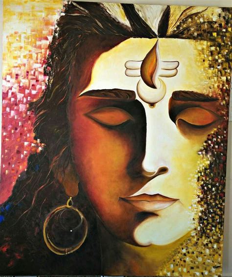 My Recent Art Piece Lord Shiva Oil Painting Lord Shiva Painting