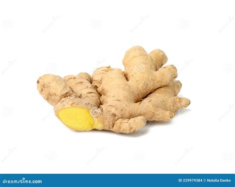 Fresh Ginger Root Isolated On White Background Stock Photo Image Of