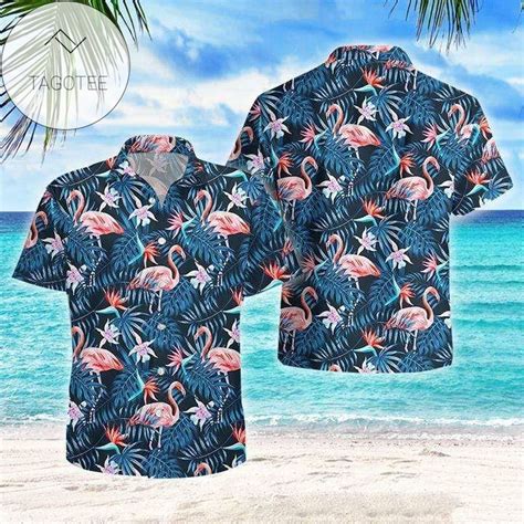 High Quality Flamingo Tropical Aloha Authentic Hawaiian Shirt 2022s