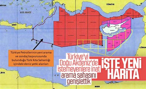 Türkiye Nin Doğu Akdeniz De Yeni Ruhsat Sahaları Haritası