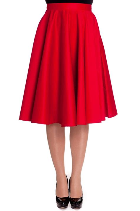 Paula 50s Skirt Swing Skirt Red Skirts Circle Skirt