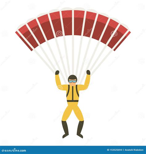 Skydiver Icon Linear Vector Illustration From Sport Avatars Collection