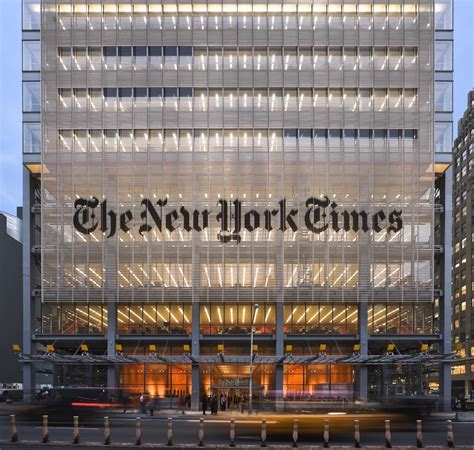 The New York Times Building By Renzo Piano Inspired By The Culture Of
