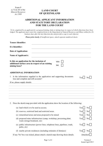 22 Statutory Declaration Form Qld Free To Edit Download And Print