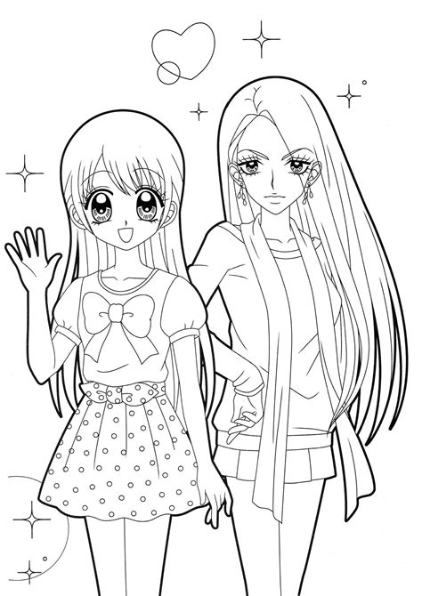 Sailor moon, sailor chibi moon, luna (human version) instant download digital pdf files a4 size 300dpi by purchasing this listing, you are agreeing to the following restrictions/terms of use: Two Girls Coloring Pages at GetColorings.com | Free ...