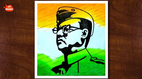 Subhash Chandra Bose Drawing Step By Step How To Draw Netaji Subhash Chandra Bose Netaji
