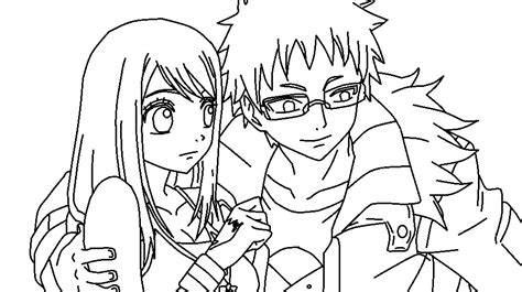 Anime Couple Coloring Pages To Print At Getdrawings Free
