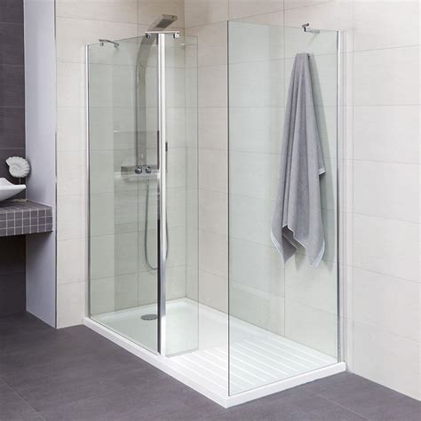 They should be large enough to keep the water from splashing out and escaping. AquaLine™ 1400 Walk In Shower Enclosure with Tray