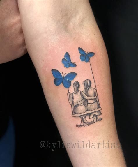 Sister Love And Blue Butterflies Tattoo Tattoos For Daughters Sister