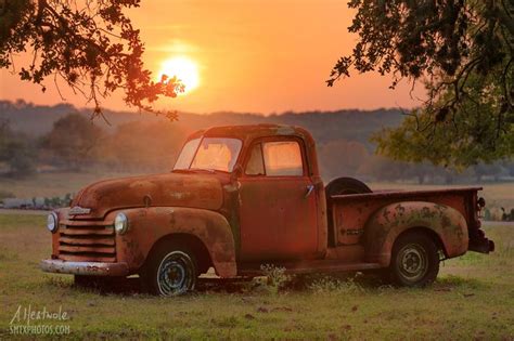 Vintage Chevy Farm Truck Rusted Old Truck Country Scene Rustic Chevrolet Wall Art Rural