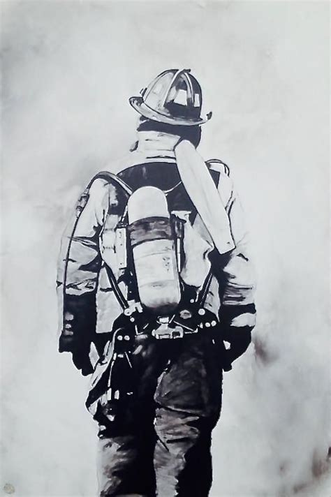 Brotherhood Of Fire By Vinnie Pavao Firefighter Drawing Firefighter