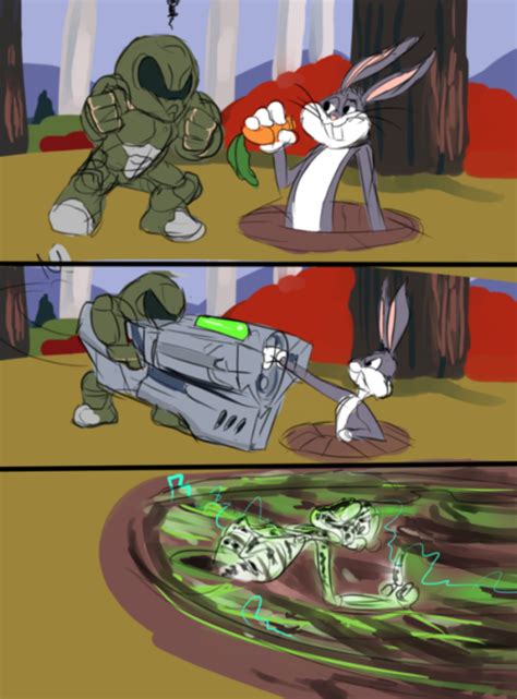 Doomguy In Looney Tunes Doom Funny Gaming Memes Doom Gaming Memes