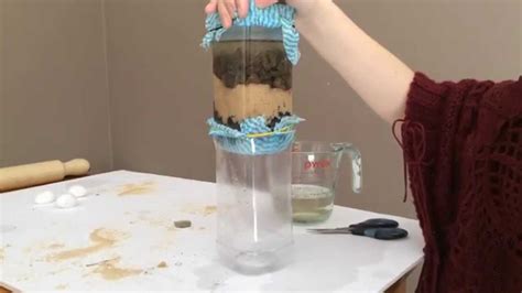 Homemade Water Filter Completed Science Project Youtube