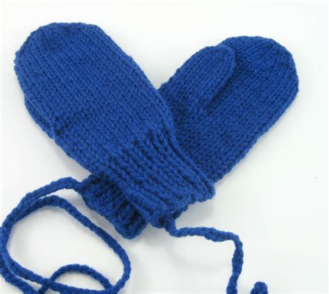 Blue Mittens Hand Knitted Mittens Kids Mittens Warm Mittens Etsy