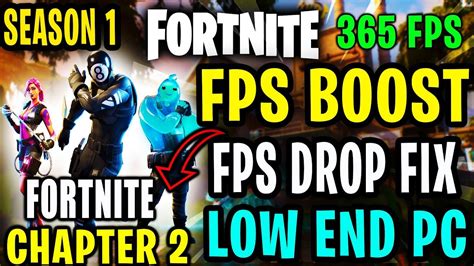 Fortnite Chapter 2 Fps Boost And Increase Performance Fps Drop Fix For