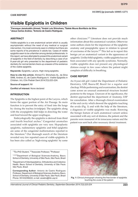 Pediatric Epiglottitis
