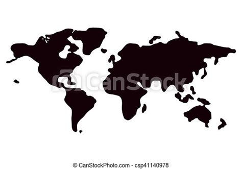 A Political Map Of The World Vector Illustration On White Background