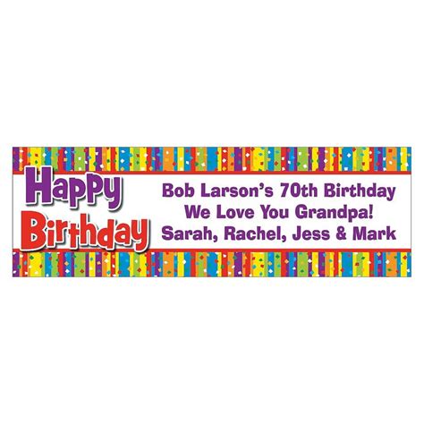 Colors And Confetti Birthday Custom Banner Small Oriental Trading