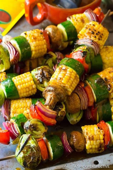 Grilled Vegetable Kabobs A Healthy Vegetarian Skewer Recipe Loaded