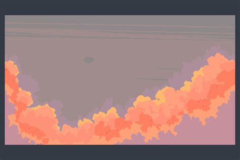 Free Sky With Clouds Background Pixel Art Set