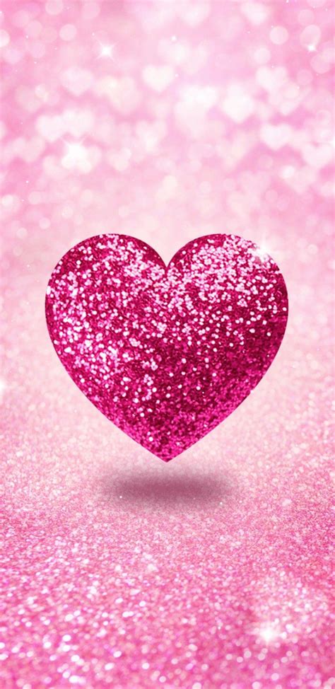 Valentine S Day Pink Glitter Heart Wallpapers Wallpaper Cave