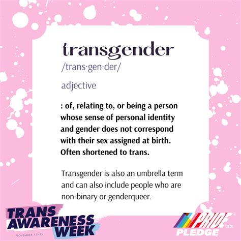 Trans Definitions – Pride Pledge