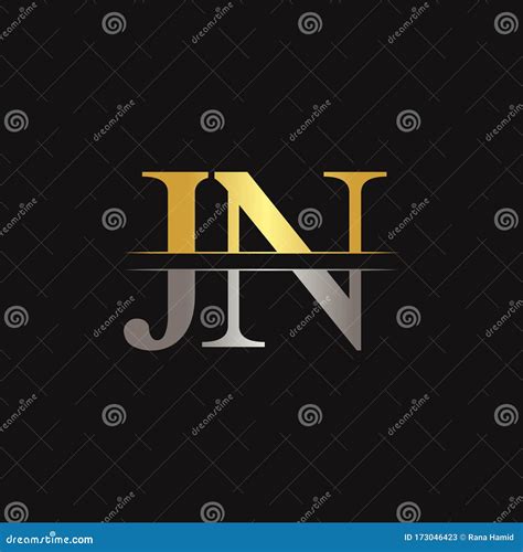 Jn Letter Type Logo Design Vector Template Abstract Letter Jn Logo