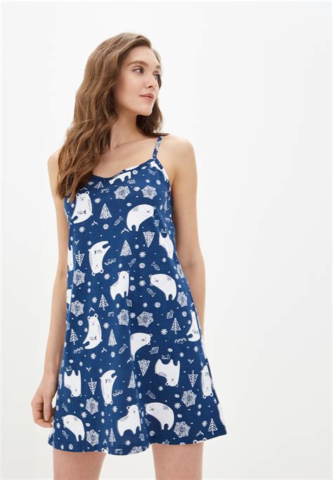 Сорочка ночная Happyfox цвет синий Mp002xw05tio — купить в интернет магазине Lamoda